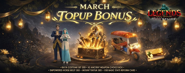 MARCH TOPUP BONUS