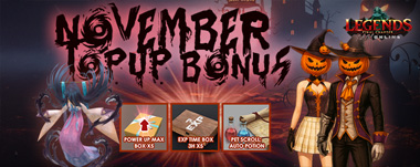 NOVEMBER TOPUP BONUS
